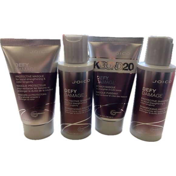 Joico Bundle of 4 Defy Damage Shampoo (2) & KBOND20 Power Masque Travel Set NEW - Picture 1 of 1